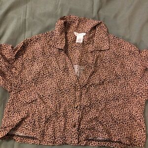 Leopard Print Women's Blouse